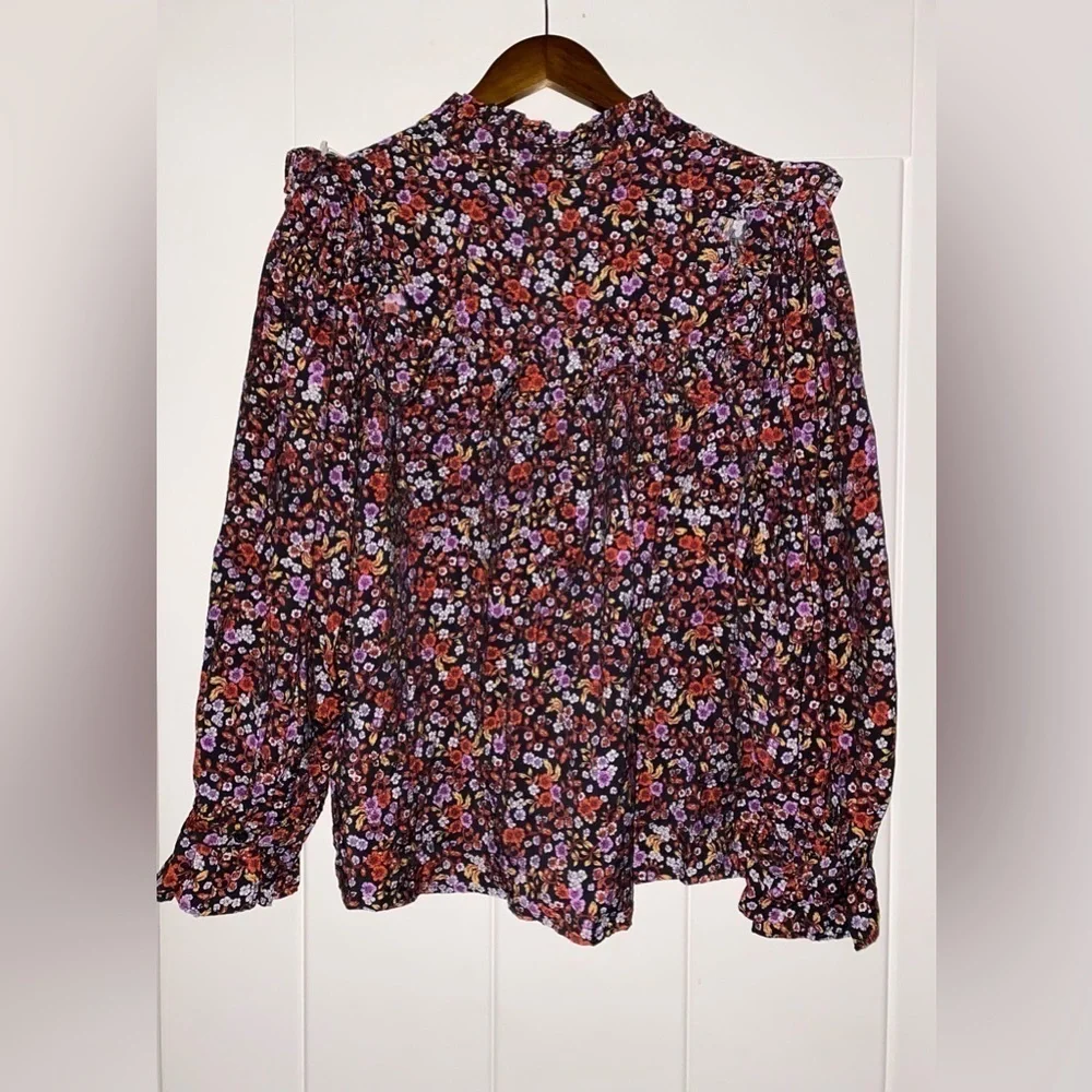 Who What Wear Floral Women Size XXL Blouse Cottagecore Victorian Edwardian NEW‎